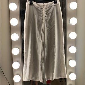 Cupcakes and cashmere white tie pants